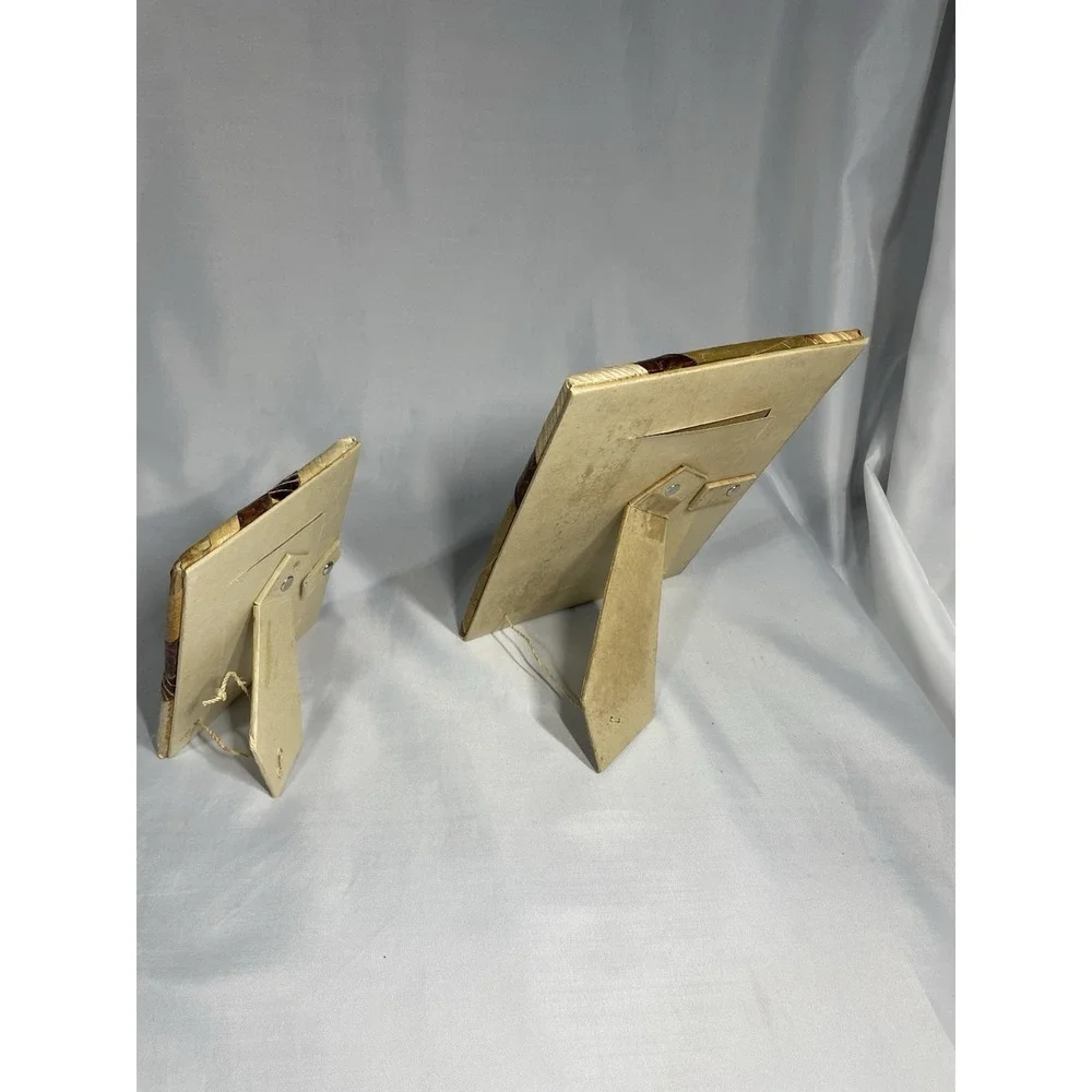 Banana Leaf Picture Frames Rope & Rafia Designs-Set Of 2 - 5